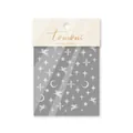 Premium silver glitter nail art stickers featuring star, moon, and pegasus designs - 446 Star Moon Pegasus / Silver