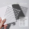 Selbstklebende klare 3mm-6mm Strasssteine für Nägel und Gesichts-Make-up, 137 Stück - Transparent mit Runden Strasssteinen