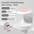 Portable pink mini UV LED nail lamp for fast drying gel polish, compact travel size. - Open Nail Lamp (xzmuv-1) / Pink
