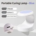 Compact mini UV LED nail lamp for fast drying gel polish, portable white manicure light - Open Nail Lamp (xzmuv-1) / Blue