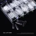 Clear T-shaped matte fake nail tips refill size 9 for professional nail salon - T-Shaped / 09# (100 Pieces)