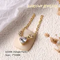 Bijou d'ongle en zircon en forme de cœur avec chaîne dorée de luxe pour manucure - Chaîne à Pendentif Cœur (G559#)