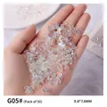 Aurora ice-transparent resin bow tie nail art decorations, 50-piece pack SKU G05 - 50 Pieces/Pack (9.8*7.6mm)