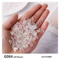 Aurora iridescent butterfly resin nail art charms, 50pcs pack, size 8.6x6.8mm. - 50 Pieces/Pack (8.6*6.8mm)