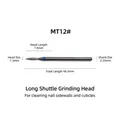 Punta per unghie in tungsteno MT12# con gambo da 2,35 mm per manicure russa - MT12# Punta / 1.3x7.9mm / Argento