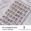 Charm pour ongles en cristal clair facetté, forme de cerf-volant, taille 13x8mm - Style Flèche (zqsp0157) / Pièce unique / Clair de Lune