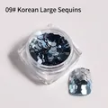09# Premium dark blue hexagonal nail glitter flakes for professional manicure art - 09 Dark Blue