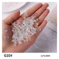 High-quality aurora iridescent resin bow-knot nail art charms, SKU G10, pack of 50 pieces - 50 Pieces/Pack (11*6.6mm)