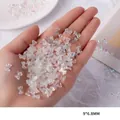 Aurora ice-clear translucent resin bow nail charms for manicure, 9x6.8mm, 50pcs pack, G12# - 50 Pieces/Pack (9*6.8mm)