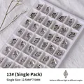 Charme de strass 13# gaufré pour nail art avec cristal multi-facettes pour manucure - Style Losange (zqsp0157) / Pièce unique / Transparent
