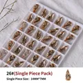 Strass en cristal facetté goutte champagne de qualité pour décoration d'ongles 14x7mm - Style Larmes d'Ange (zqsp0157) / Pièce unique / Champagne