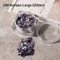 Professional purple chunky hexagonal nail glitter in clear jar, variant 14# for DIY nail art - 14 Purple Mixed