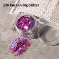 Chunky purple hexagonal nail art glitter in a clear jar, shade 23, for DIY manicure - 23 Purplish Red