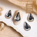 Charmes de zircon à ongles en argent en forme de goutte pour décoration de manucure - Forme Larme Argent (G500)
