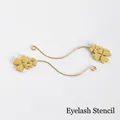 Golden metal clover-shaped eyelash display tool for salon artwork presentation - Four-Leaf Clover Display Tool