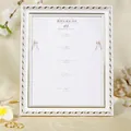 Japanese style eyelash display frame with white ornate border and gold trim - White Display Board (Without Try-on Tools)