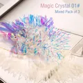 Aurora magic crystal nail art iridescent holographic cellophane fragments in mixed pack - 01# Magic Crystal / 3 Pieces/Pack