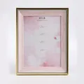Elegant Japanese style magnetic eyelash display frame with a pink wood grain finish - Popular Style Display Board (Without Try-on Tools)