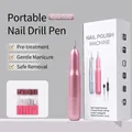 Ponceuse à ongles électrique portable or rose avec embouts et câble d'alimentation - Or Rose (DF102) / Ensemble de Base