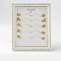 Magnetic eyelash display frame with 5 pairs of golden clover try-on tools - White Display Board + 5 Pairs Clover Try-on Tools
