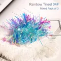 Shimmering iridescent holographic nail art tinsel shards in color 04 mixed 3 pack - 04# Flowing Light / 3 Pieces/Pack