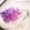 Iridescent aurora nail glass paper tinsel shreds, Dreamy Mirror 05#, set of 3 - 05# Dreamy Mirror / 3 Pieces/Pack