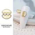 Breloque nail art géométrique dorée G0051 avec incrustation nacre 8.5mm - G51 / 8.5*8.5mm / Or