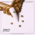 Golden shell nail art charms with pearls, size 4.5*5mm, luxury 3D manicure accessories - Gold Shell (G0067#)