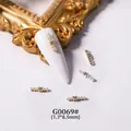 Elegant gold nail art charms with pearls and zircons for luxury manicure design - Bar Pearl Zirconia (G0069#)