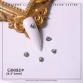Silver shell nail art charm with pearl accent and luxury zircon design G0081 - Silver Shell (G0081 Silver)