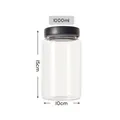1000ml airtight glass storage jar with black lid for coffee beans kitchen storage - 1000ml / 10*15cm