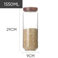 1550ml large capacity tall glass storage jar with acacia wood lid, 29cm x 9cm variant - 9*29cm 1550ml