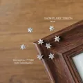 Sparkling silver snowflake zircon nail art accessory for Christmas manicures, size 7x7mm - Rhombic Snowflake Style (01#) / Single Piece