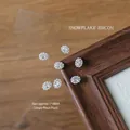 Snowflake zircon nail art charms with pearl border and oval shape for manicures - Rhombic Snowflake Style (06#) / Single Piece