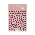 Red heart pattern nail art stickers sheet with a cute aesthetic for creative DIY manicures - Hollow Heart Pattern (42-01) / Red