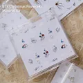 3D embossed Christmas nail art stickers with pearls and rhinestone fireworks designs - Multicolor Christmas Style (MD-002) / Box Packaging