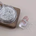 Sprankelende K9 nail art strass set met ronde zirkoon en stalen kralen voor DIY manicure - Ronde Ring Materiaal Kit