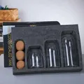Glass storage jars set with cork ball lids for coffee beans and kitchen organization - 3-Piece Set (Height 10/15/20cm)