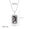 Vintage stainless steel tarot card necklace featuring moon and clouds pendant design - Tarot Card (Moon)