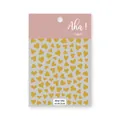 Orange-yellow heart-shaped nail art stickers SKU 42-04 in a gold finish sheet - Hollow Heart Pattern (42-04) / Gold