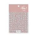 Cute red heart hollow nail art stickers set for sweet girl summer manicure DIY art - Fine Hollow Heart (43-01)