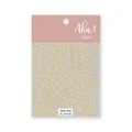 Golden hollow heart pattern nail art stickers, SKU model 043. - Fine Hollow Heart (43-04)
