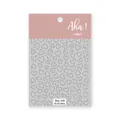 Silver hollow heart pattern nail art stickers with pink brand packaging - Fine Hollow Heart (43-05)