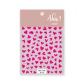 Premium self-adhesive pink heart nail art stickers in cute girl style for manicure - Mini Heart Pave (44-02)