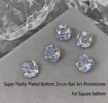 8x8mm sprankelende witte zirkonia nagelkunst strassteentjes in kussenvorm voor DIY decoratie - Kussenvierkant Stijl / 8*8mm / Wit