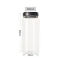 1500ml large capacity cylindrical glass storage jar with airtight black pine wood lid - 1500ml / 10*20CM