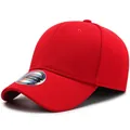 Casquette de baseball rouge classique avec dos fermé, grande taille de tête 57-58cm. - M (56-58cm) / Rouge