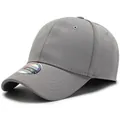 Casquette de baseball grise texturée pour hommes et femmes, style classique à bord incurvé. - M (56-58cm) / Gris