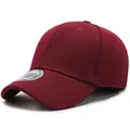 Casquette de baseball classique bordeaux fermée pour grandes tailles - M (56-58cm) / Bordeaux