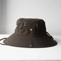 Cappello da pescatore outdoor da uomo ad asciugatura rapida con tesa larga, marrone scuro. - Taglia Unica (56-59cm) / Marrone